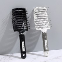 나이스나 스타일링 볼륨 드라이빗 손질쉬움 헤어브러쉬, 1.벤트형 브러쉬, 1.블랙