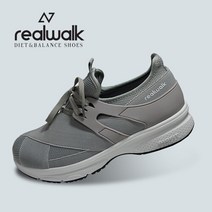리얼워크 다이어트 신발 그레이 보행교정 기능성 운동화 남여공용 트래킹화 키높이 신발 발편한 밸런스 런닝화 워킹화