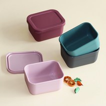 [마미스테이블] 식품용실리콘 밀폐용기 담소 L(800ml) 푸드컨테이너 샐러드 도시락통, 담소 L 버건디