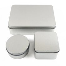 사각 틴케이스 미니 틴케이스 철제통 원형 소품함 소형, 정사각형S