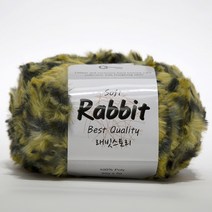 래빗 스토리 부드러운 밍크털실, 19.옐로우블랙