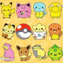 잇츠디프런트 캐릭터 DIY 보석십자수 스티커 모음 ( 사은품 ), 옵션03