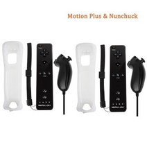 피파4패드 피파 던파 모바일 패드 철권 조이스틱 게임 컨트롤러 닌텐도 무선 원격 세트 옵션 모션 플러스 실리콘 케이스 포함, 2 블랙 모션 플러스, 협력사