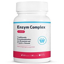 효소 복합 클래식 - 브로멜라인과 트립신 + 루토사이드의 전통적인 전신 효소 조합 - 60캡슐 - 하루 2캡슐 - 월간 팩