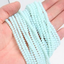 비즈 공예 비즈빔 비즈반지 목걸이 구슬 컬러비즈도안 1 가닥 3*4mm 크리스탈 론델 유리 구슬면 처리 된 느슨한 스페이서 반짝이는 AB Diy 쥬얼리 팔찌 액세서리 만들기