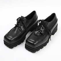 나나구두 스퀘어토 옥스포드 로우 통굽 워커 4cm