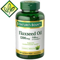 아마씨오일 오메가3 1200mg 125 소프트젤 네이처바운티, 기본