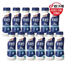 빙그레 요플레 프로틴 드링크 210ml 플레인 12입, 12개