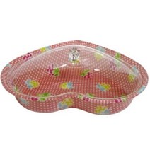 BUyuS아크릴 접시 믹싱볼 하트 대접 그릇 1p 찬기 과자굿딜 브이숍, 상세페이지 참조