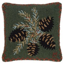 Chandler 4 Corners 아티스트 디자인 다이아몬드 파인 핸드 후크 울 장식 장 쿠션 45.7 x 45.7cm18 18인치 소파 및 침대용 정원 테마 베개 유지 보수가 필