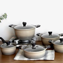 카라반 리조트 펜션 세라믹 코팅냄비 유리뚜껑 쿡웨어 요리 2인가구 업소 공장 행사, 상세페이지참조, 델라 세라믹냄비 18편수