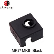 V6 볼케이노 MK8/MK9/CR10/CR10S 용 3D 프린터 부품 실리콘 양말 가열 블록 보온 커버, 10 MK7 MK8 -Black