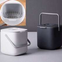 씨엔시아 음식물 쓰레기통 아이보리 분리수거 물빠짐, 다크그레이