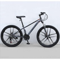( MTB 산악자전거 ) 입문용 27.5인치 크로스컨트리 자전거 21/24단, 24단, 10나이프 휠 - 그레이 (프론트샥)