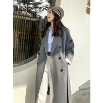 여성 핸드메이드 캐시미어 코트 케이프 트렌치 울 코트 블랙프라이데이
