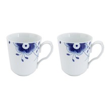 독일 로얄 코펜하겐 블루 플루티드 메가 머그컵 찻잔 370ml 2세트 Royal, 370ml 2개