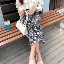 커밍투유 레오파드 밴딩 롱 스커트