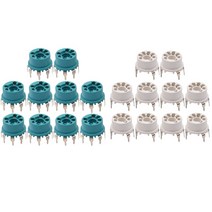 20 PC 7Pin 진공 튜브 소켓 밸브 B & W 6J1 6Z4 6x4 12AE6 6AT6 6BK6 12AV6 6AQ6 6J5 10pcs 블루 & 10pcs 화이트, 하나, 블루 & 화이트