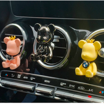 크롬 차량용 메탈 베어브릭방향제 차 자동차 벤츠 bmw 가능, 04.크롬_핑크, 01.소프트앤후레쉬, 1개