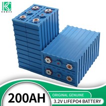 인산철 배터리 밧데리 lifepo4 200ah 3.2v 리튬 철 인산염 딥 사이클 태양 전지 팩 diy 셀 rv ev 골프 카트 홈 보트 지게차, 32개