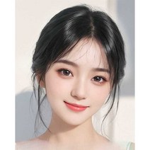 여성용 가발 헤드 교체 볼륨 흰머리 커버 앞머리 부분, 1. 팔자앞머리(7x11 내츄럴) 25cm