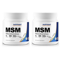 Nutricost 뉴트리코스트 퓨어 MSM 파우더 500g 2팩
