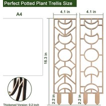 울타리펜스 난간 등반 식물 실내 냄비에 대한 격자 수분 달과 기하학적 화분에 심은 16.2 인치 작은 나무, 01 A