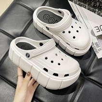 여름 샌들 슬리퍼 봄 여성 6cm 플랫폼 나막신 아웃도어 팬츠 슈즈 비치 마사지 실내 홈 슬라이드 욕실 신발 41