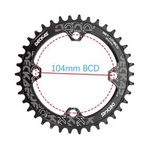 Deckas-104 BCD 라운드 체인링 시마노 32t/34/36/38T MTB 자전거 휠 톱니 플레이트 링 104bcd