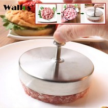 베이킹 불도장 인두 작업대 매트 스톤 WALFOS 1 pc 95cm 둥근 모양 햄버거 프레스 스테인레스 스틸 돼지 고기 쇠고기 파이 버거 금형 주방 도구 만들기, Round