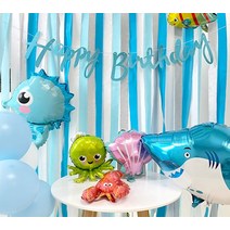 바다파티스트리머세트 파티용품 풍선 포토존 생일파티, 라운드풍선스탠드