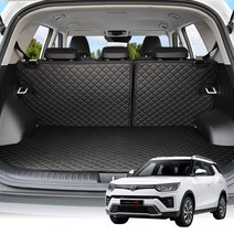 티볼리 전차종 퀼팅 트렁크매트 등받이매트 차박 QU, 티볼리(15년~19년6월), 트렁크매트+등받이세트x블랙화이트