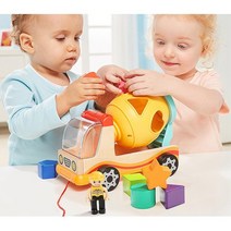 원목자동차 도형블록 16개월아기장난감 굴삭기 중장비놀이 어린이선물 남아선물