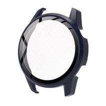 전자 화웨이 시계 GT3 용 케이스 강화 유리 46mm 밴드 42mm 소프트 올 어라운드 스크린 프로텍터 커버 범퍼 PC/TPU, [02] For GT3 46mm, [04] Dark blue PC