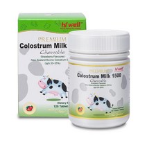 뉴질랜드 직구 하이 웰 프리미엄 콜로스트룸 1500 Best Quality 씹어먹는 초유 120테블릿 1Pack, 수량, 상세참조