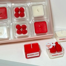 천연 소이 캔들 티라이트 딸기세트, 블랙체리&사케