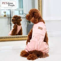 애견 모찌멜빵바지(핑크).펫션피플, XL사이즈