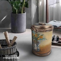 셀앤몰 북유럽스타일 인테리어 엔티크 휴지통, 수선화