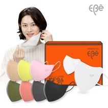 이비에 KF94 인증 8종 컬러 새부리형 마스크 50매입, 중형, 베이지