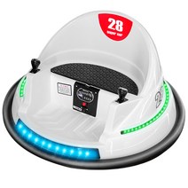 360도회전 원형전동차 UFO 4륜 범퍼카 어린이 전기차, 더블 드라이브  대용량  원격 제어 빨간색