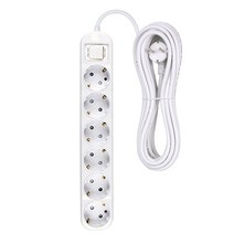 오성정밀 8M 긴 멀티탭 + 안전커버 3개 세트 개별 통합 스위치 국내 제작 국산, 2. 통합 스위치, 6구