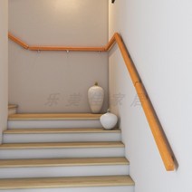 원목 계단 손잡이 카페 가정용 복층 복도 펜션 미끄럼방지 안전 손잡이, 120cm(고정 지점 2개)