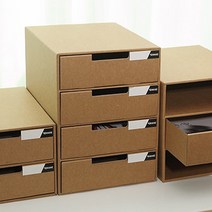 크라프트 파일함 서랍장 지류함 색종이 정리 2단 3단 보관 케이스 문서 보존 상자 지류 물품 보관함 서류 분류함 A4용지 정리대 문서함 정리함 트레이 종이 파일 박스 사무실 문구, 사이즈