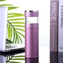 스마트텀블러 스마트 온도측정 찻물 분리 필터컵 대용량 유리컵 사무실 비즈니스 일자형스타일 차량용 보온텀블러, T04-핑크, C01-500ml