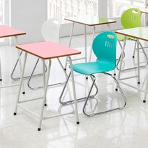 1인 공부 책상의자세트 S0207, 옐로, 화이트