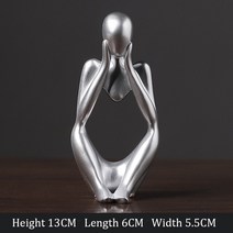 고르소 스톤 생각하는 사람 조각상 장식품사상가 동상 추상 그림 조각 작은 장식품 수 지 동상 홈 공예 홈, 13 R