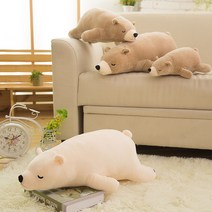 네이처타임즈 북극곰 바디 필로우, 화이트, 35cm