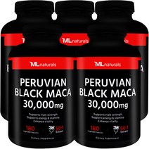 My Life [미국빠른직구] 마이라이프 내추럴스 페루비안 블랙 마카 30 000 mg, 180정, 5개