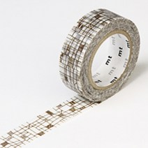 MT 마스킹테이프 Deco 01D292 라인드로잉 브라운 15mmX10M