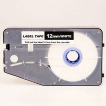 M&S 튜브터치 T-5000 라벨테이프 12MM, LM512WL(화이트)